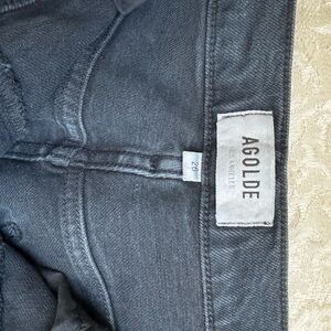 Agolde Women's Straight Leg Jeans - Dark Gray/ washed black